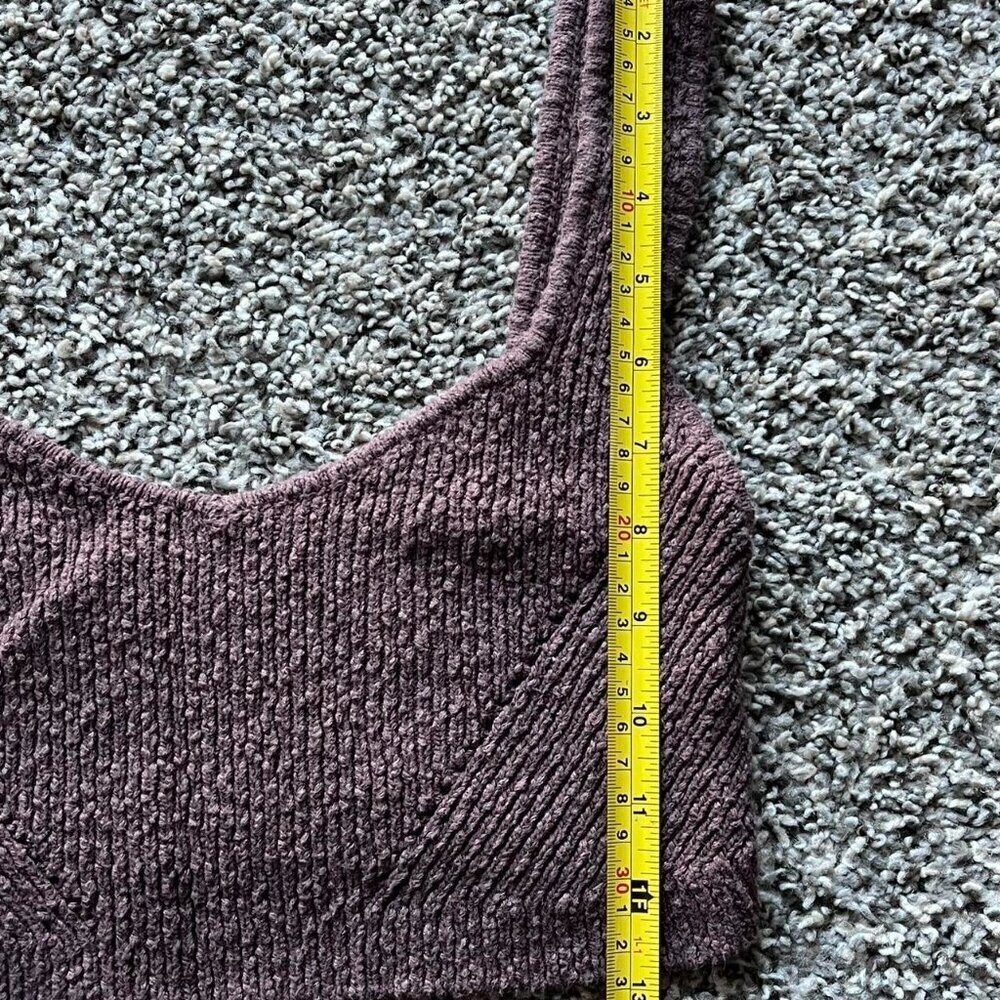 Urban Outfitters Crop Top Womens Medium Brown Knit Cropped Indie Grunge Blouse - Picture 6 of 6
